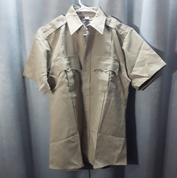 New Tan Button Up Shirt - Picture 1 of 5